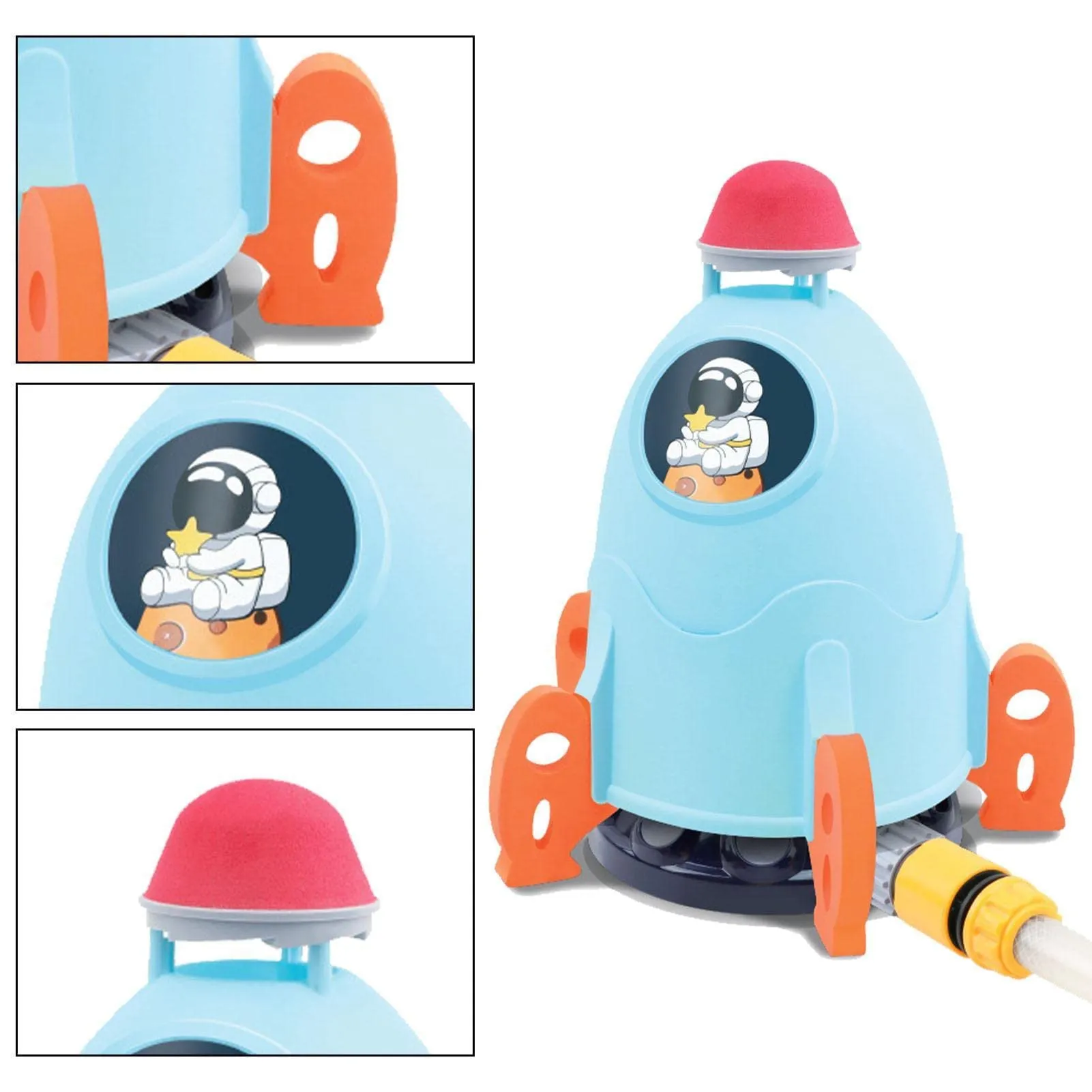 QDH Sprinkler for Kids Summer Toys 360-degree Rotation Kids' Sprinkler Water Rocket Kids' Sprinklers for Yard Outdoor Kids' Toys Water Summer Water Toys for Kids Outside Water Toys for Kids Ages 3-12