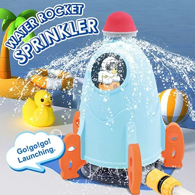 QDH Sprinkler for Kids Summer Toys 360-degree Rotation Kids' Sprinkler Water Rocket Kids' Sprinklers for Yard Outdoor Kids' Toys Water Summer Water Toys for Kids Outside Water Toys for Kids Ages 3-12