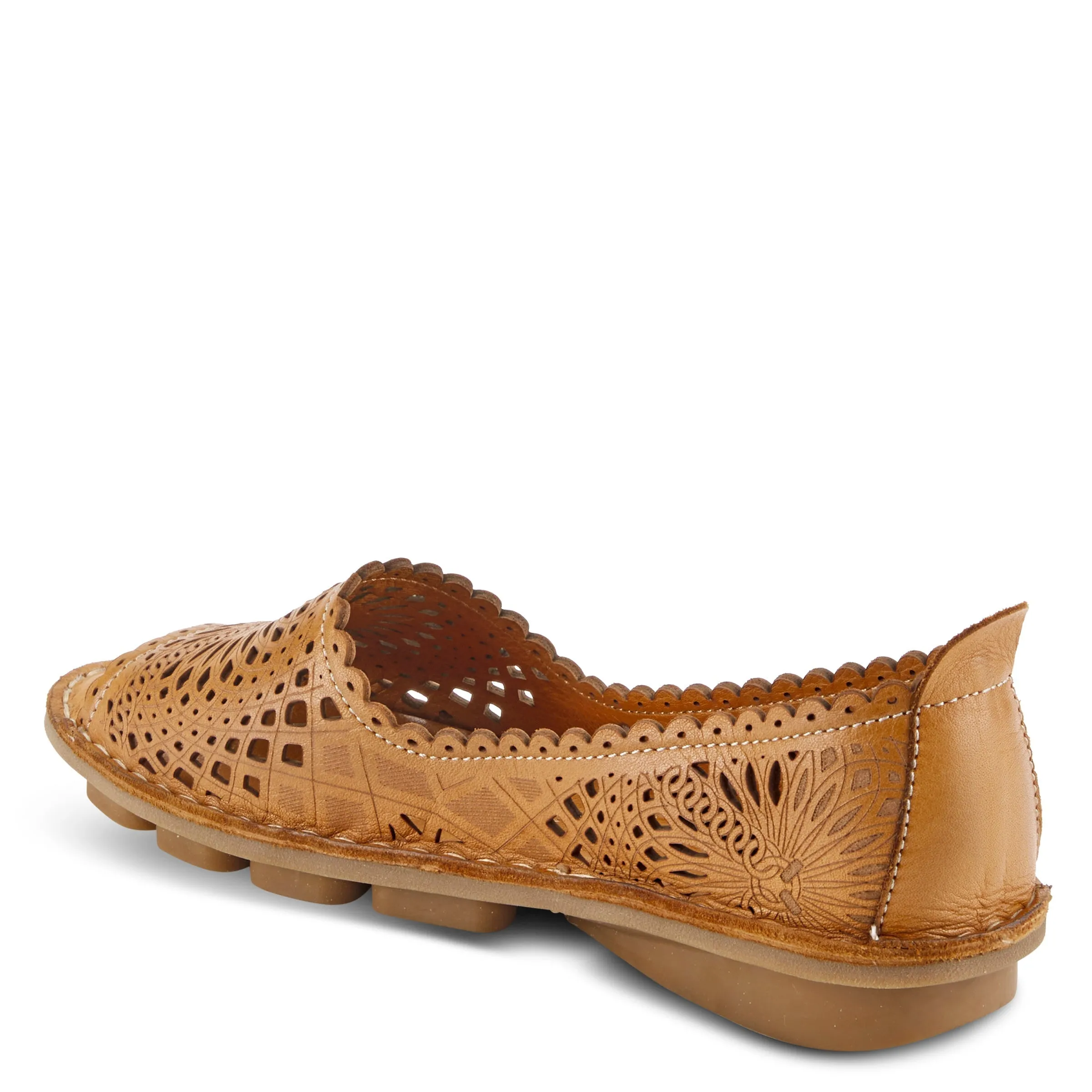 Spring Step Shoes Brandal Women’s Leather Peep Toe Flats